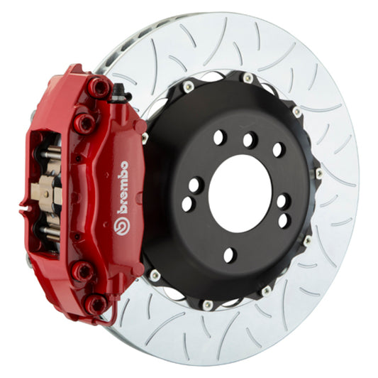 Brembo 08-14 WRX STI Rr GT BBK 4 Pist Cast 345x28 2pc Rotor Slotted Type3-Red | 2P3.8020A2