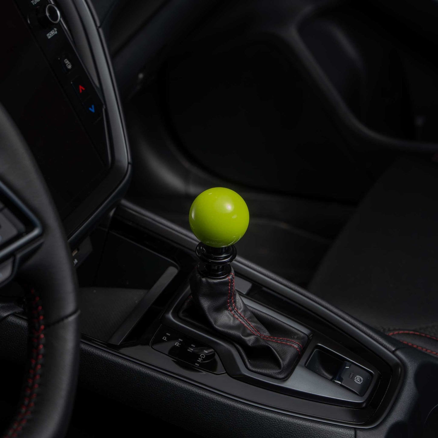 Billetworkz Automatic Shifter - Neon Yellow - Fits Subaru CVT: WRX (15–21), Crosstrek (13–23), Forester (14–18), Impreza (12–23), Legacy/Outback (10–14)