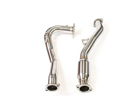 Invidia 22-24 WRX Auto Bottom High Flow Cat Front Pipe | HS22SW4AFPCB