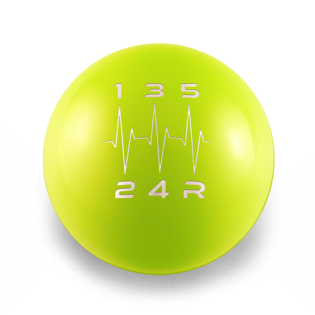 Billetworkz Weighted Shift Knob - 5-Speed Heartbeat Engraving for Subaru