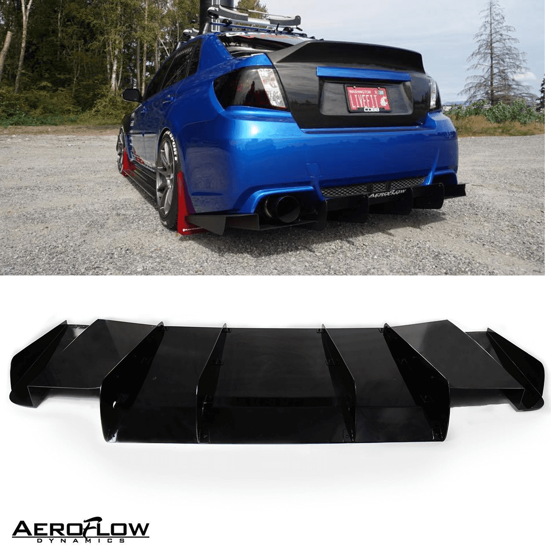 AeroflowDynamics 2011 - 2014 WRX/STI Rear Diffuser (Sedan V1) - JDMuscleDiffusers and Vortex Generatorssku-25144931331