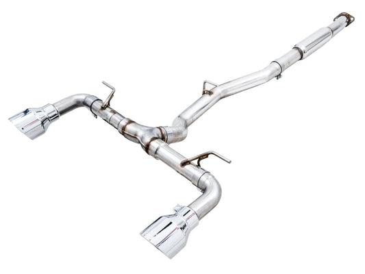 AWE 13-24 BRZ / 17-21 Toyota 86 / 22-24 GR86 Track Edition Catback Exhaust w/ Chrome Silver Tips | 3020-32279