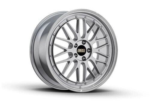 BBS LM 18x8 5x112 ET45 Diamond Silver Center / Diamond Cut Lip Wheel PFS/Clip Required | LM430DSPK - JDMuscleWheelsbbsLM430DSPK