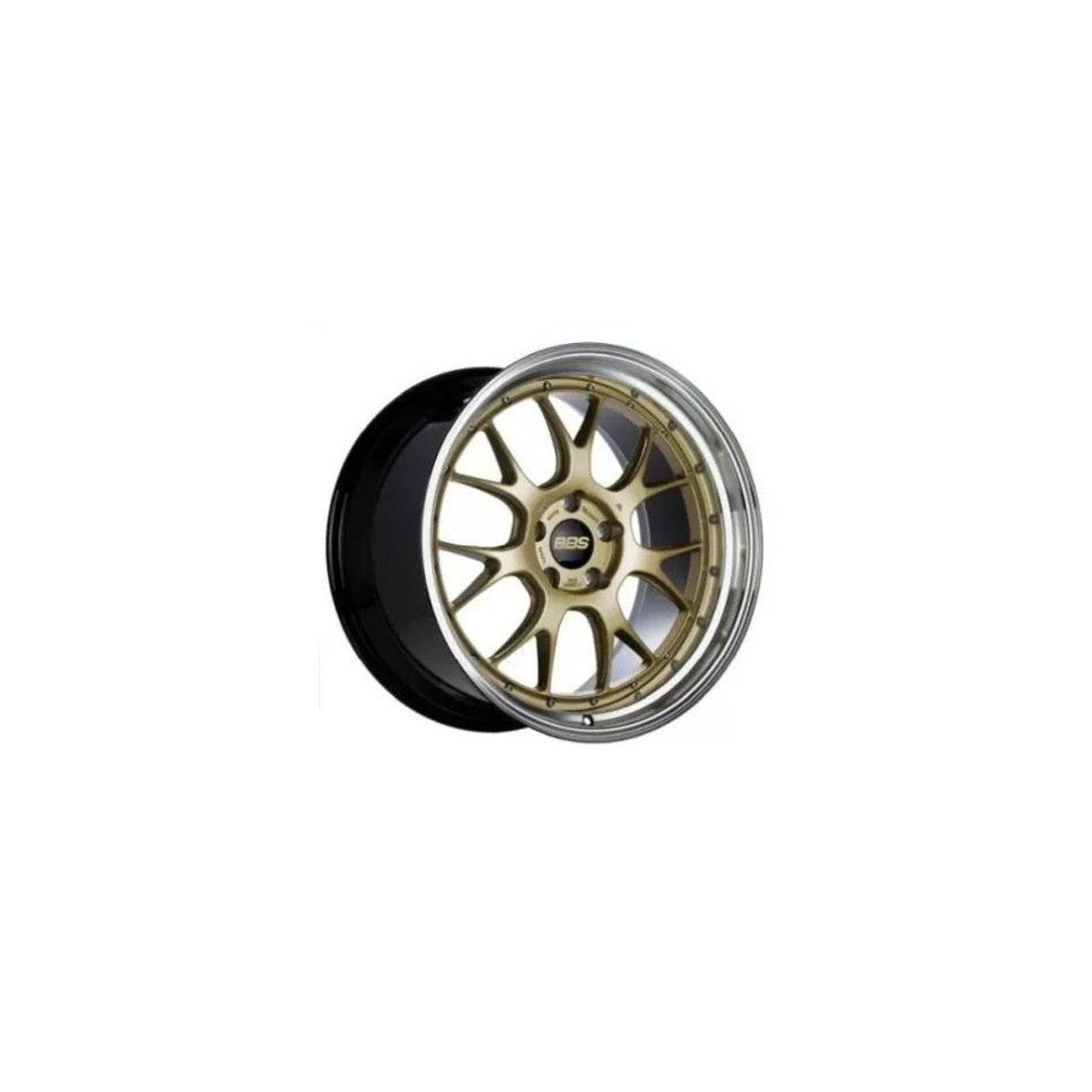 BBS LM - R 20x9.5 5x120 ET23 Gloss Black/Gold Center / Diamond Cut Lip Wheel - 82mm PFS/Clip Required | LM317GLBKBD - JDMuscleWheelsbbsLM317GLBKBD