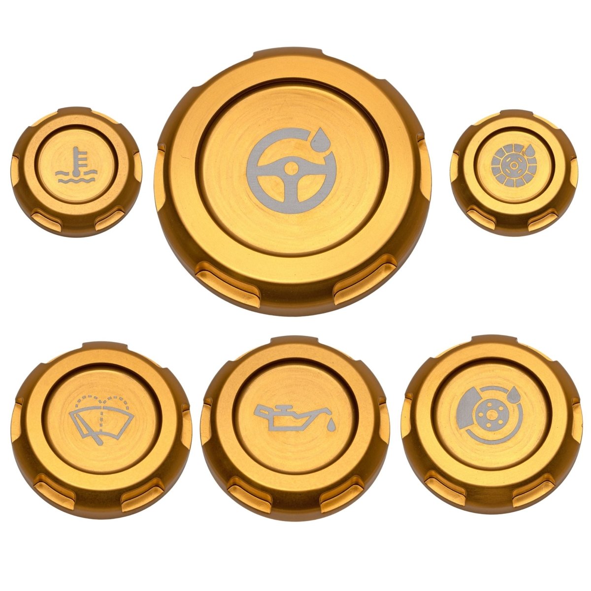 Billetworkz Engine Bay Caps - Subaru WRX/STI 2008 - 2014 - JDMuscleEngine Bay CapsBW-EBCZR-SUB-GR-GLD-EGold