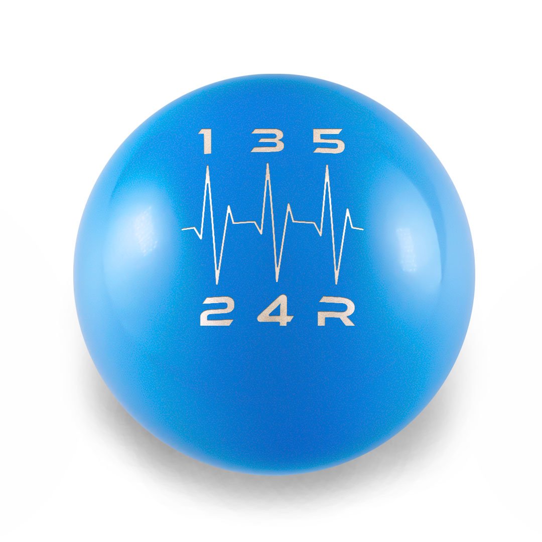 Billetworkz Weighted Shift Knob - 5 Speed Heartbeat Engraving - Subaru WRX - JDMuscleShift KnobBW-KNB-WRX5-HB5-HYBL-SPHyper BlueSphere
