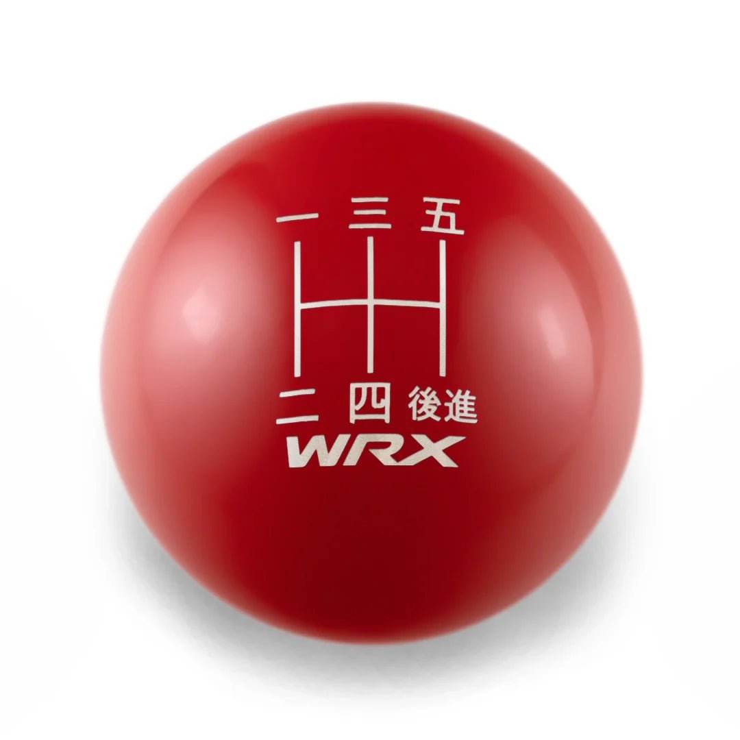 Billetworkz Weighted Shift Knob - 5 Speed WRX Japanese Engraving - Subaru WRX - JDMuscleShift KnobBW-KNB-WRX5-WRX5J-GRED-SPGloss RedSphere
