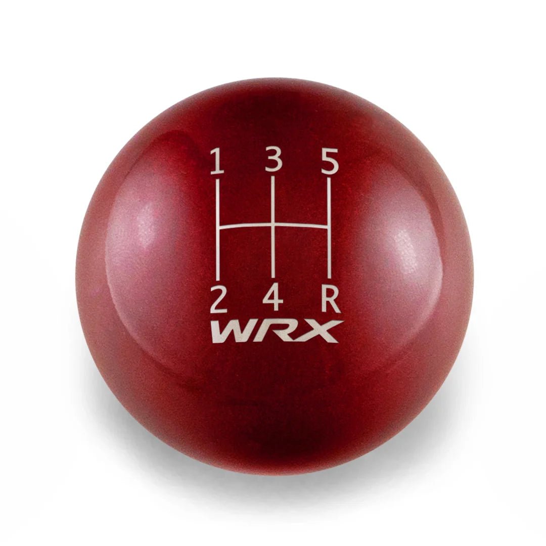Billetworkz Weighted Shift Knob - 5 Speed WRX Standard Engraving - Subaru WRX - JDMuscleShift KnobBW-KNB-WRX5-WRX5-CRED-SPCandy RedSphere