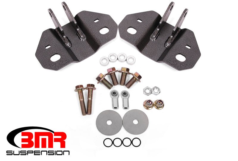 BMR Suspension Rear Upper Shock Mount for 2015 - 2019 Ford Mustang Hammertone Black - Part BMR SM760H | bmrSM760H - JDMuscleSPK211059