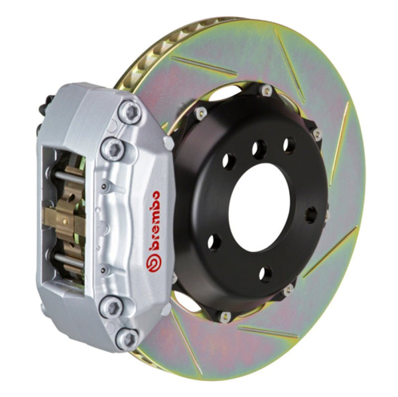 Brembo 99 - 05 Honda S2000 Front GT BBK 4 Piston Cast 2pc 328x28 2pc Rotor Slotted Silver - JDMuscleSPKbrb1A2.6016A3