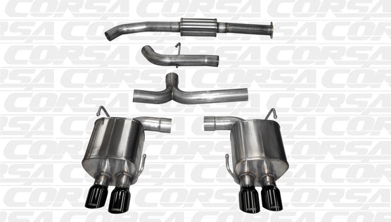 Corsa Performance 15-21 WRX/STI Catback Exhaust Black Pro Series Tips | 14857BLK