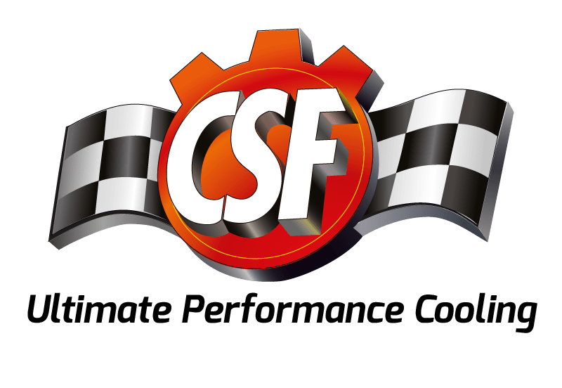 CSF 96 - 07 Mitsubishi Evo 4/5/6/7/8/9 Full - Slim Radiator w/12in Fan & Shroud/ - 16AN - Black - JDMuscleNon - Categorizedcsf7075B