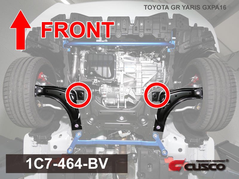 Cusco 2020+ GR Yaris Front Lower Control Arm | Front Side Pillowball Bushing Set | 1C7 464 BV - JDMuscleAftermarket Bushingscus1C7 464 BV