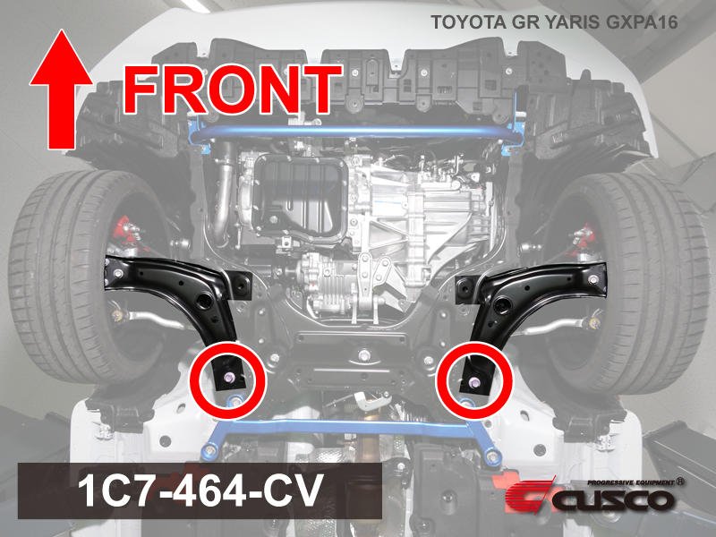 Cusco 2023+ GR Yaris Bushing Set of 2, Front Lower Arm, Rear Bushes | 1C7 - 464 - CV - JDMuscleAftermarket Bushingscus1C7-464-CV
