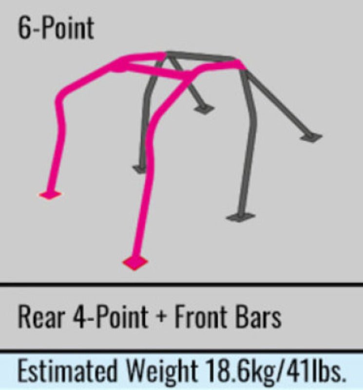 Cusco Subaru GC8 Chromoly 6 - Point Rollcage for 4 - Passenger Vehicles (Part CUS660 261 B) - JDMuscleSPK802950