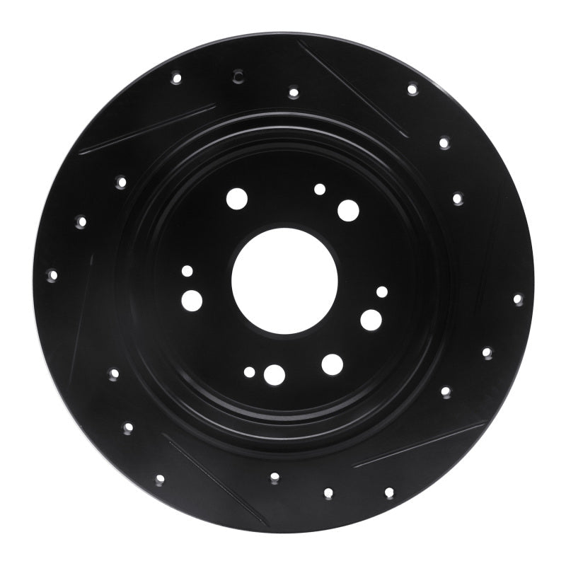 DFC 02 - 04 Honda CR - V Rear Left Drilled & Slotted Black Brake Rotor | dfc633 - 59046L - JDMuscleSPK928835