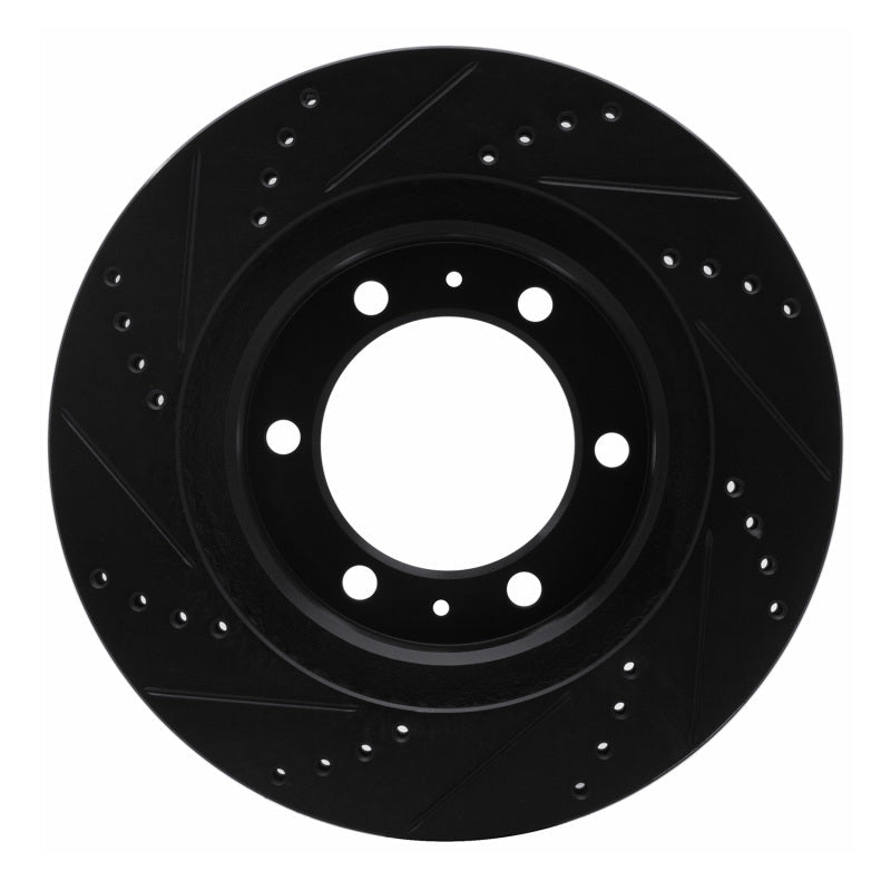 DFC 03 - 23 Toyota Tacoma Front Right Drilled & Slotted Black Brake Rotor | dfc633 - 76128R - JDMuscleSPK929715