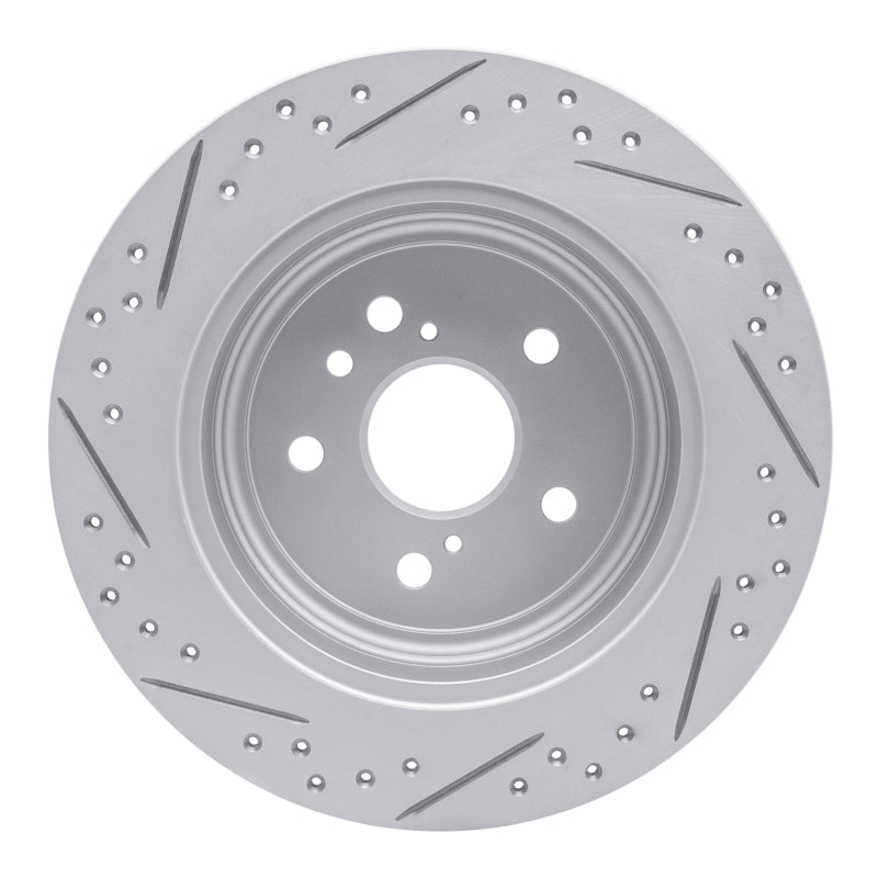 DFC 08 - 13 Toyota Highlander Rear Right Drilled & Slotted Geoperformance Rotor | dfc830 - 76139R - JDMuscleSPK999886