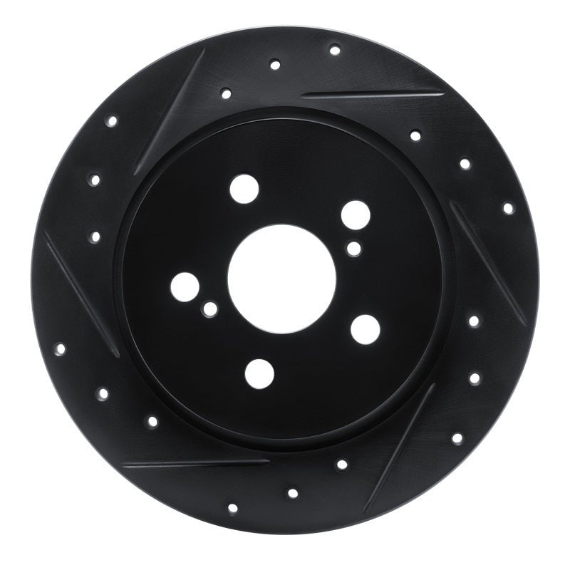 DFC 09 - 15 Toyota Corolla Rear Left Drilled and Slotted Brake Rotor - Black Finish | dfc633 - 92043L - JDMuscleSPK994130