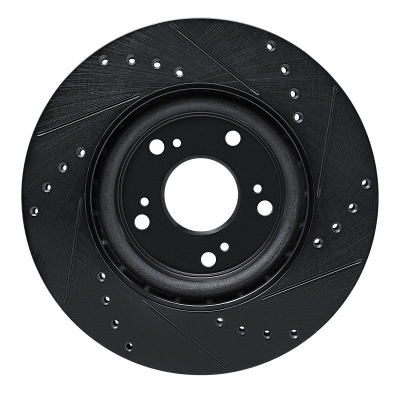 DFC 12 - 16 Honda CR - V Front Left Drilled & Slotted Black Brake Rotor | dfc633 - 59057L - JDMuscleSPK928857
