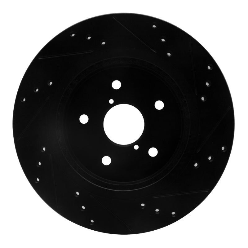 DFC 15 - 25 Subaru Outback Rear Left Drilled & Slotted Black Brake Rotor | dfc633 - 13028L - JDMuscleSPK927249
