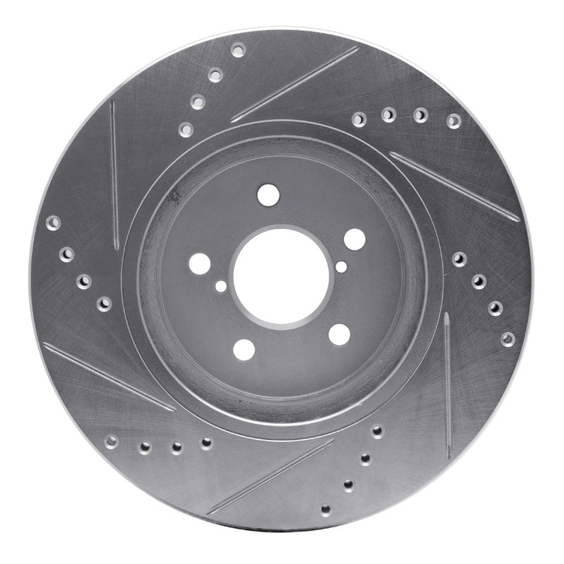 DFC 17 - 23 Subaru Crosstrek Front Right Drilled & Slotted Silver Brake Rotor | dfc631 - 13037R - JDMuscleSPK922312
