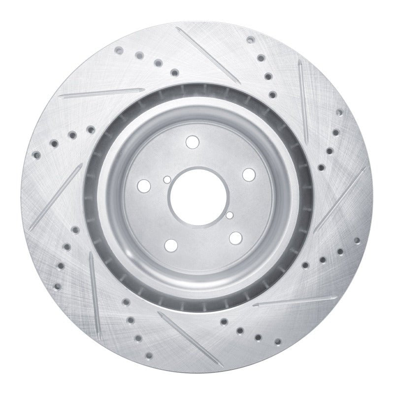 DFC 18 - 25 Subaru WRX STI Front Left Drilled & Slotted Silver Brake Rotor | dfc631 - 13041L - JDMuscleSPK922317