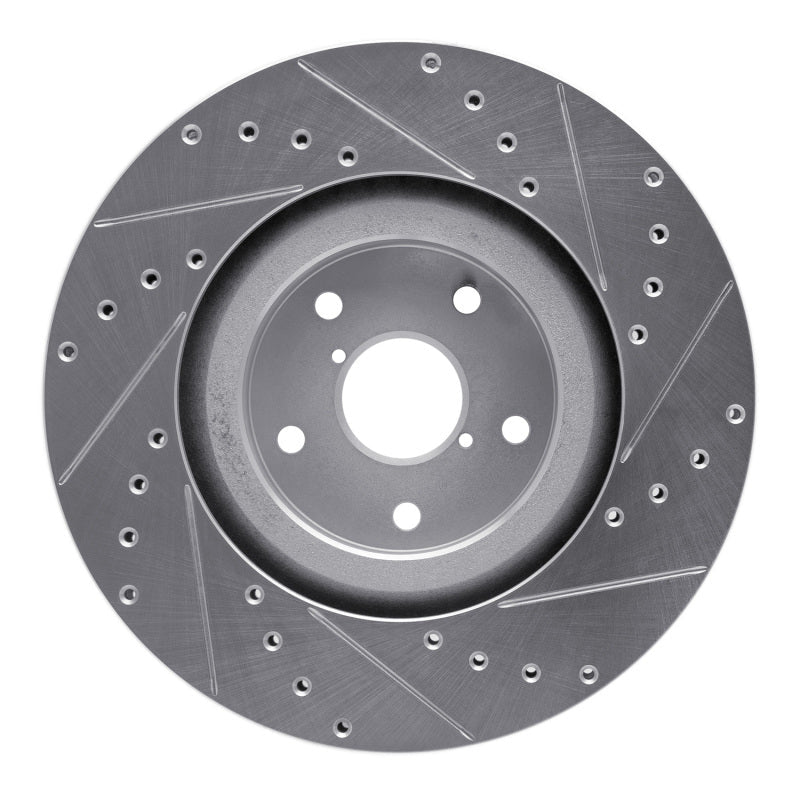 DFC 19 - 23 Subaru Ascent Front Left Drilled & Slotted Silver Brake Rotor - OE Vane Design for Optimal Heat Dissipation | dfc631 - 13043L - JDMuscleSPK922321