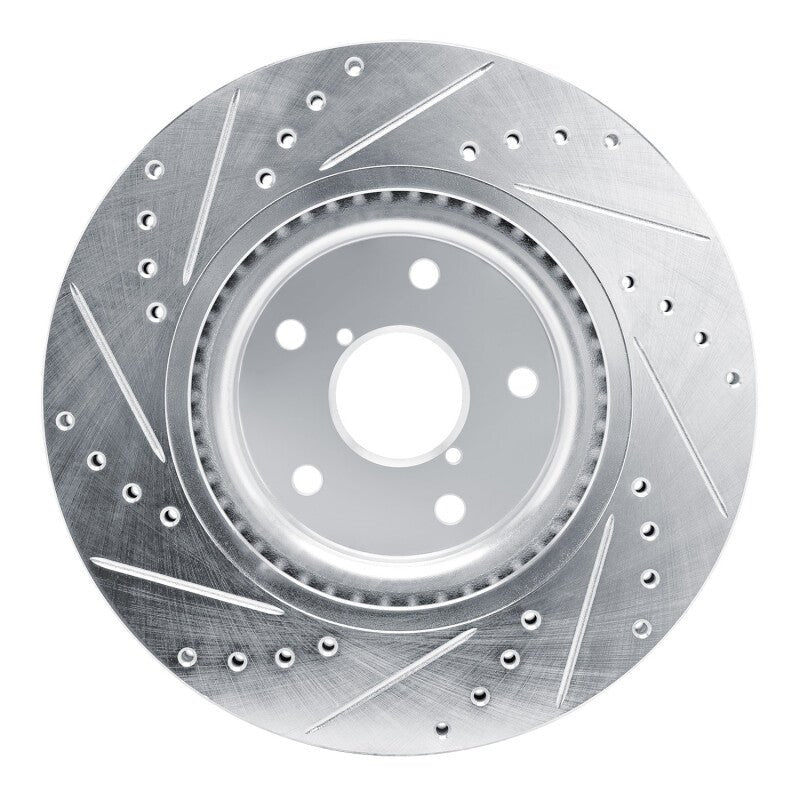 DFC 20 - 25 Subaru Crosstrek Front Right Drilled & Slotted Silver Brake Rotor | dfc631 - 13049R - JDMuscleSPK922334