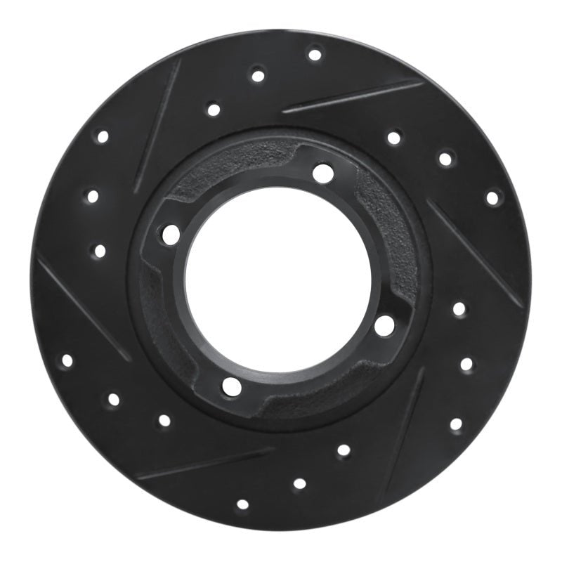 DFC 85 - 91 Subaru RX Rear Left Drilled & Slotted Black Brake Rotor | dfc633 - 13001L - JDMuscleSPK927209