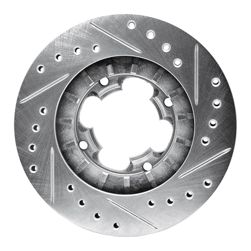 DFC 87 - 94 Subaru Justy Front Left Drilled & Slotted Silver Brake Rotor | dfc631 - 13002L - JDMuscleSPK922243