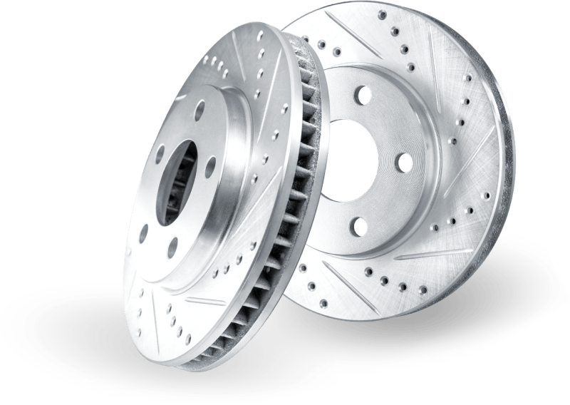 DFC 88 - 91 Subaru XT Rear Left Drilled & Slotted Silver Brake Rotor | dfc631 - 13004L - JDMuscleSPK922245