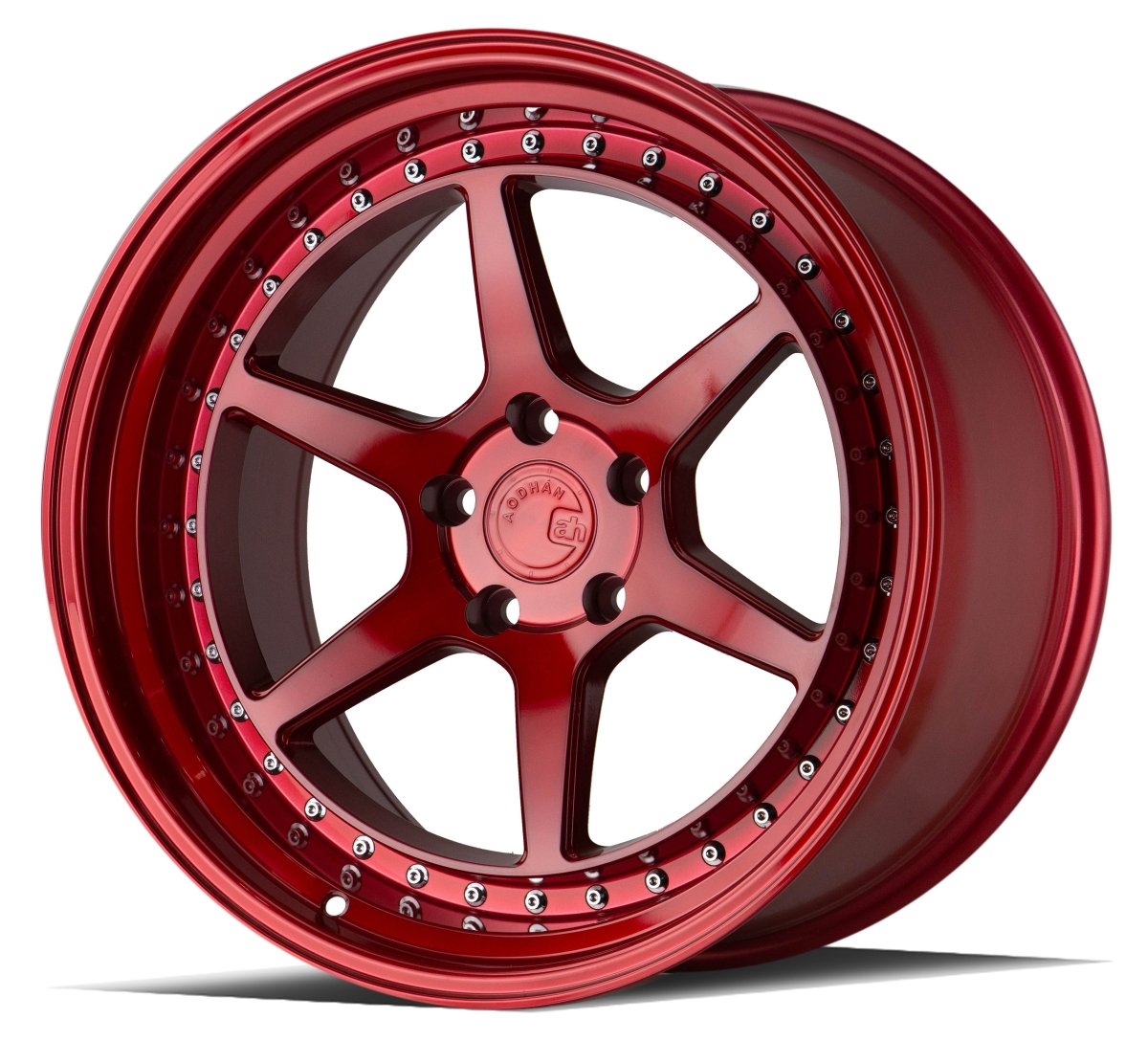 DS09 - JDMuscleWheelsDS91911511422R19x115x114.3 | +22 | 73.1Candy Red w/ (Chrome Rivets)