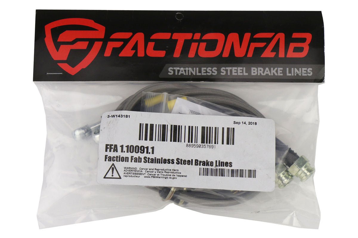 FactionFab Front Stainless Steel Brake Lines Subaru STI 2008 - 2017 - JDMuscleFFA1.10091.1