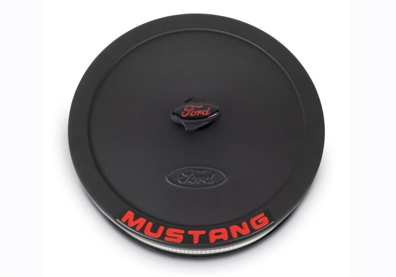 Ford Racing Air Cleaner Kit - Black Crinkle Finish w/ Red Mustang Emblem - JDMuscleShop the look 2frp302-362