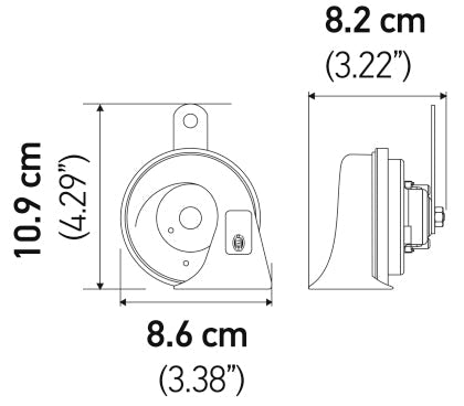 Hella 12V Twin Trumpet Horn Kit with Bracket - Toyota - JDMuscleHornshella012010901