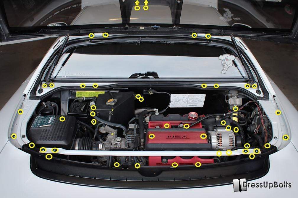 Honda NSX (1990 - 2005) Titanium Engine Bay Kit - JDMuscleHardware KitsHON-032-Ti-BLKBlack
