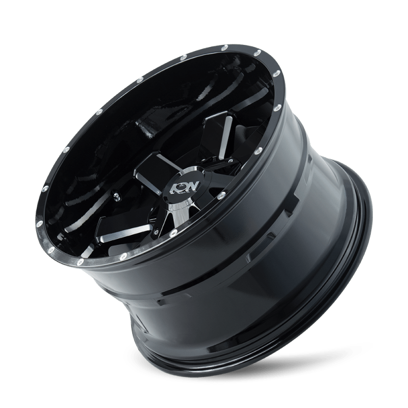 ION Type 141 17x9 / 5x114.3 BP / 18mm Offset / 87mm Hub Gloss Black Milled Wheel - JDMuscleSPK516476