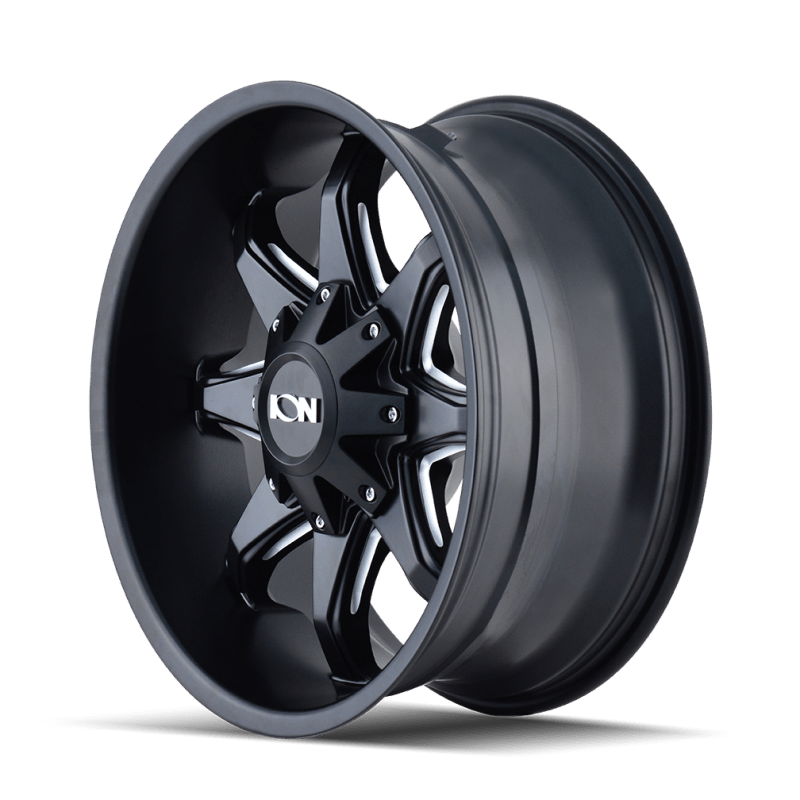 ION Type 181 18x9 / 5x114.3 BP / 18mm Offset / 87mm Hub Satin Black/Milled Spokes Wheel - JDMuscleSPK516960