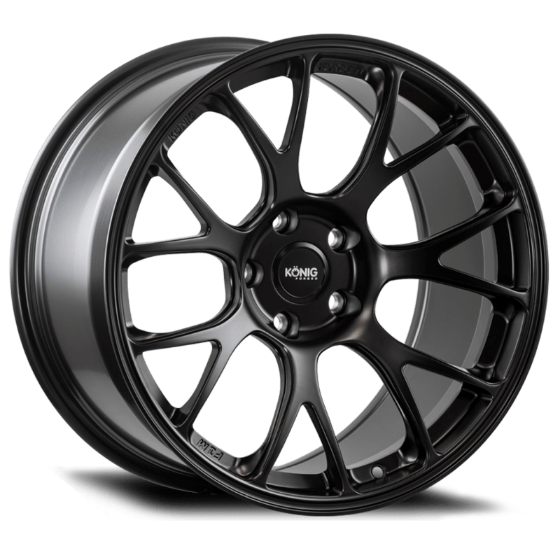 Konig Forged F1M 19X11 5X120 ET44 Satin Black Knurled Bead - JDMuscleSPKkngF1M1952044B