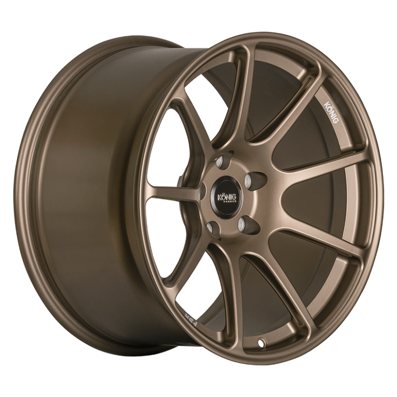 Konig Forged F5R 18x8.5A 5x112 ET42 Satin Bronze Wheel (Knurled Bead) - JDMuscleSPKkngF5R88512428