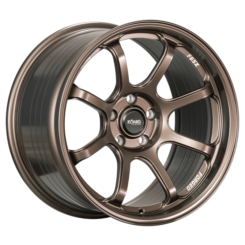 Konig Forged F6SX 18x8.5A 5x114.3 ET45 Race Bronze Wheel (Knurled Bead) - JDMuscleSPKkngF6SX88514458