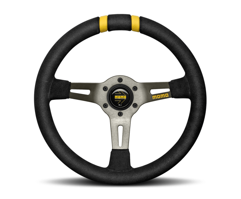Momo MODDRIFT Steering Wheel 330 mm - Black Suede/Anth Spokes/2 Stripes - JDMuscleSPKmomR1907/33S