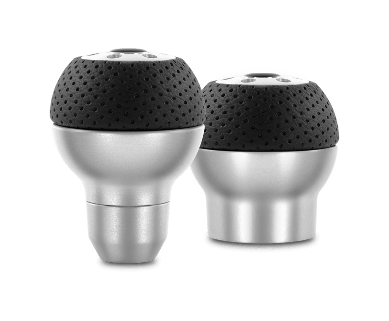 Momo Race Shift Knob - Aluminum, Black Airleather Insert - JDMuscleSPKmomALUAIR