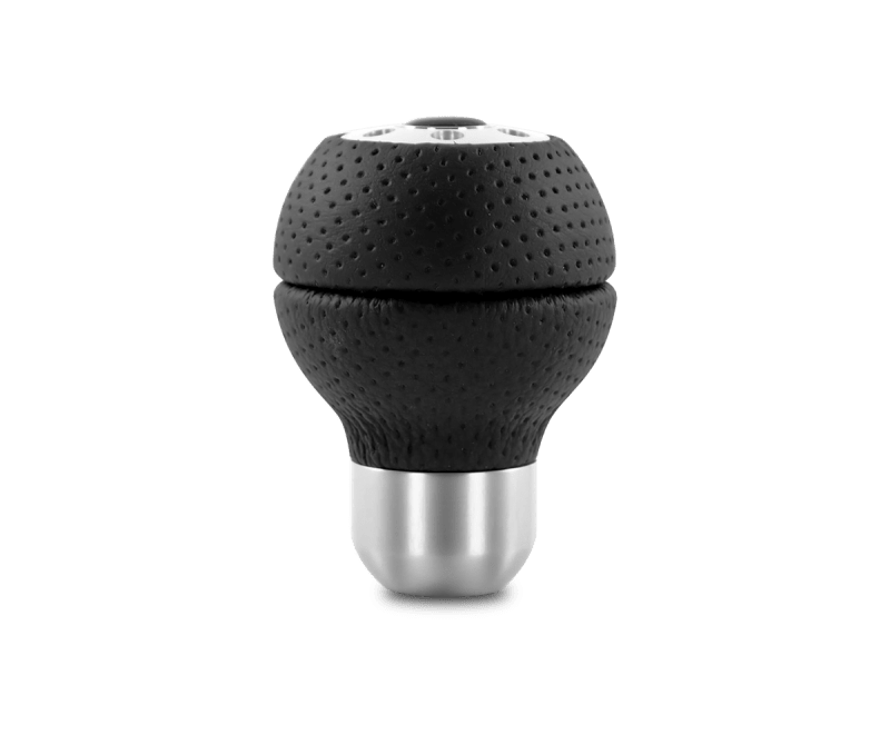 Momo Race Shift Knob - Black Airleather, Aluminum Insert - JDMuscleSPKmomRACAIR