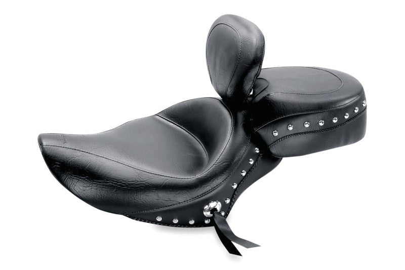 Mustang 04 - 21 Harley Sportster 3.3 Wide Stud Touring Solo Seat w/Driver Backrest - Black - JDMuscleShop the look 2mmp79439