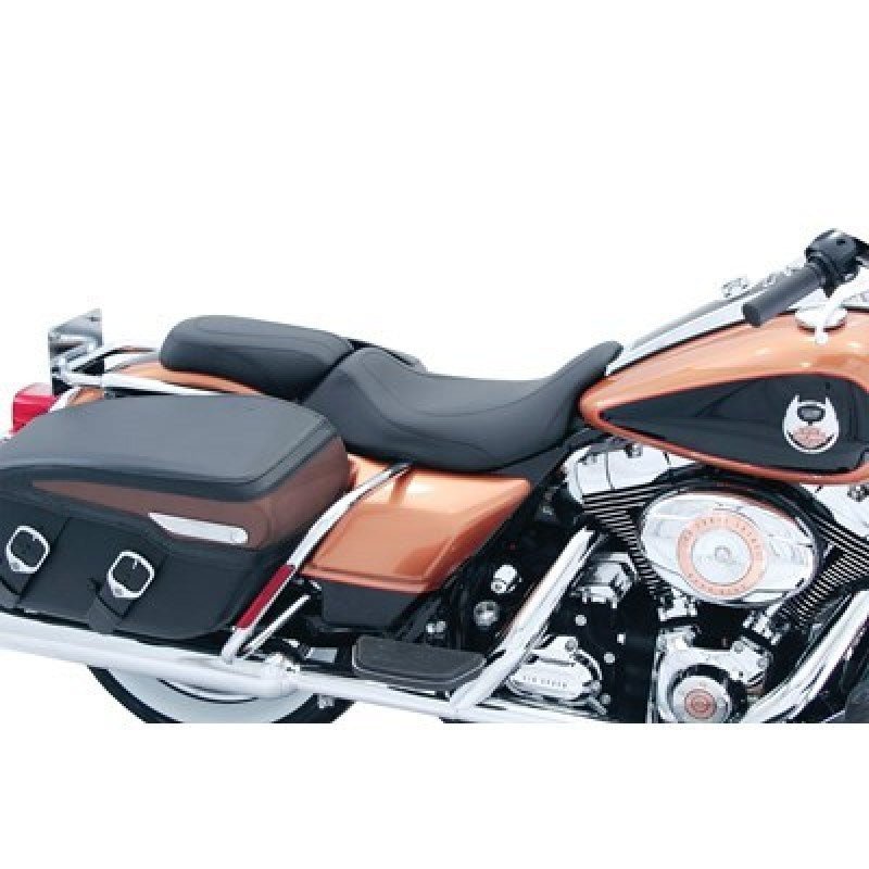 Mustang 08 - 21 Harley Electra Glide Std,Rd Glide,Rd King,Str Glide Tripper Pass Seat - Black - JDMuscleShop the look 2mmp76351