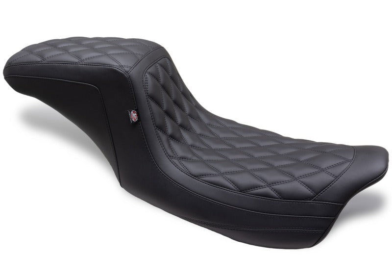 Mustang 08 - 24 HD FL Touring Double Diamond Squareback 1PC Seat - Black - JDMuscleShop the look 2mmp75299