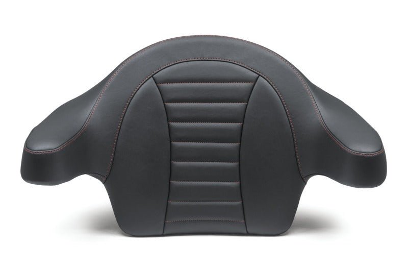 Mustang 14 - 21 HD FL Touring Extended Arm Wrap - Around Backrest Deluxe - Black w/Red Stitching - JDMuscleShop the look 2mmp79014AB