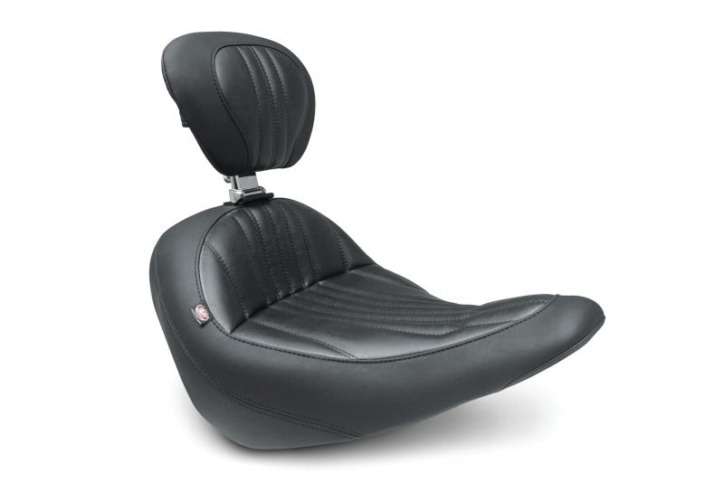 Mustang 18 - 21 Harley Low Rider, Sport Glide Standard Touring Solo Seat w/Driver Backrest - Black - JDMuscleShop the look 2mmp79041